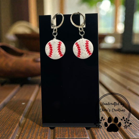 Baseball Earrings – Mini Dangle Earrings
