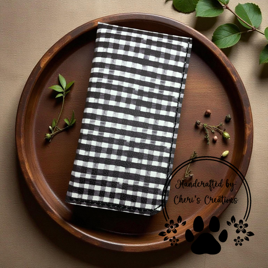 Glasses Case - Black Checked Case for Glasses