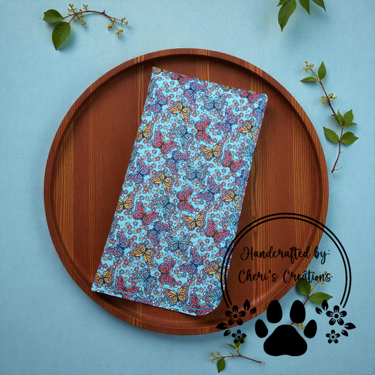 Glasses Case - Butterflies on Blue Case for Glasses