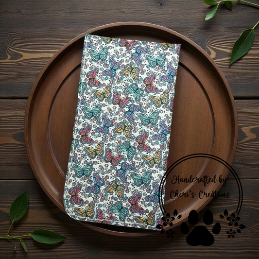 Glasses Case - Butterflies on Cream Case for Glasses