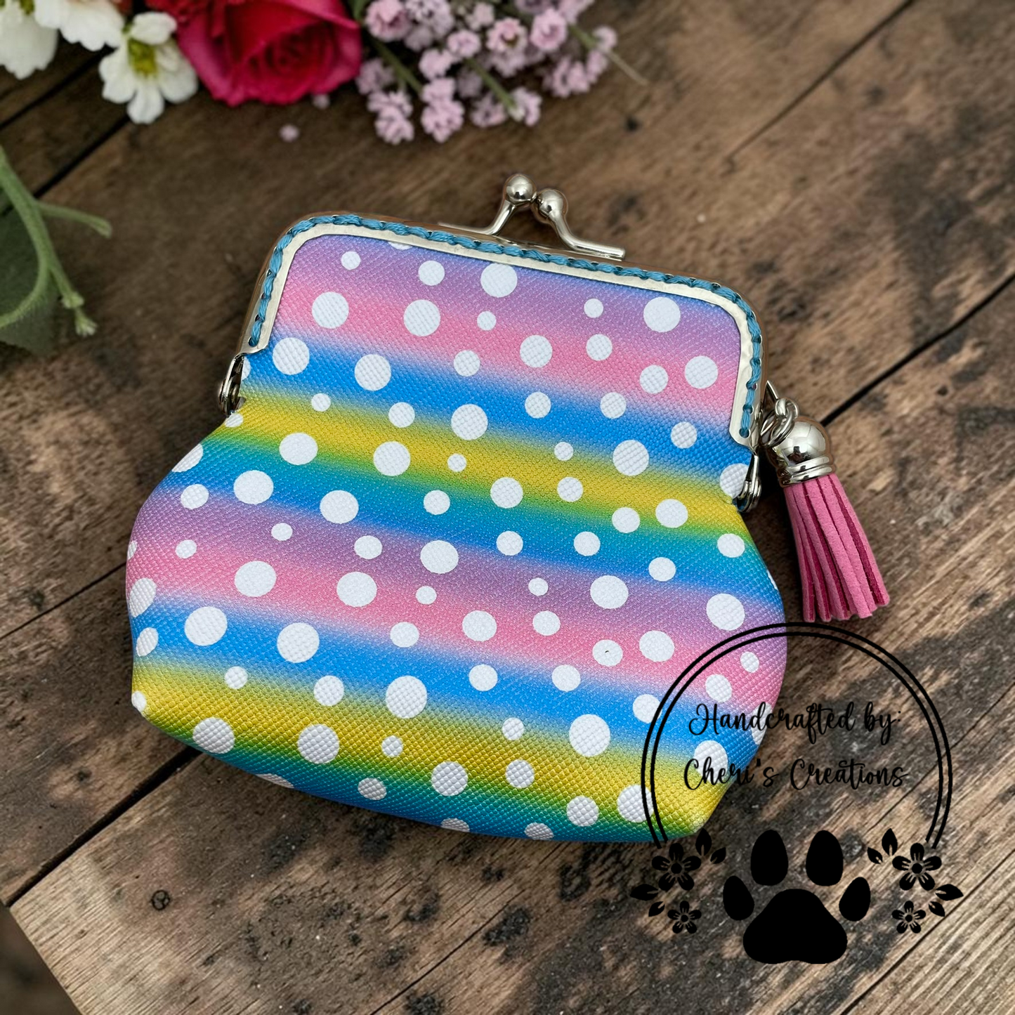 Pastel Polka Dot Coin Purse