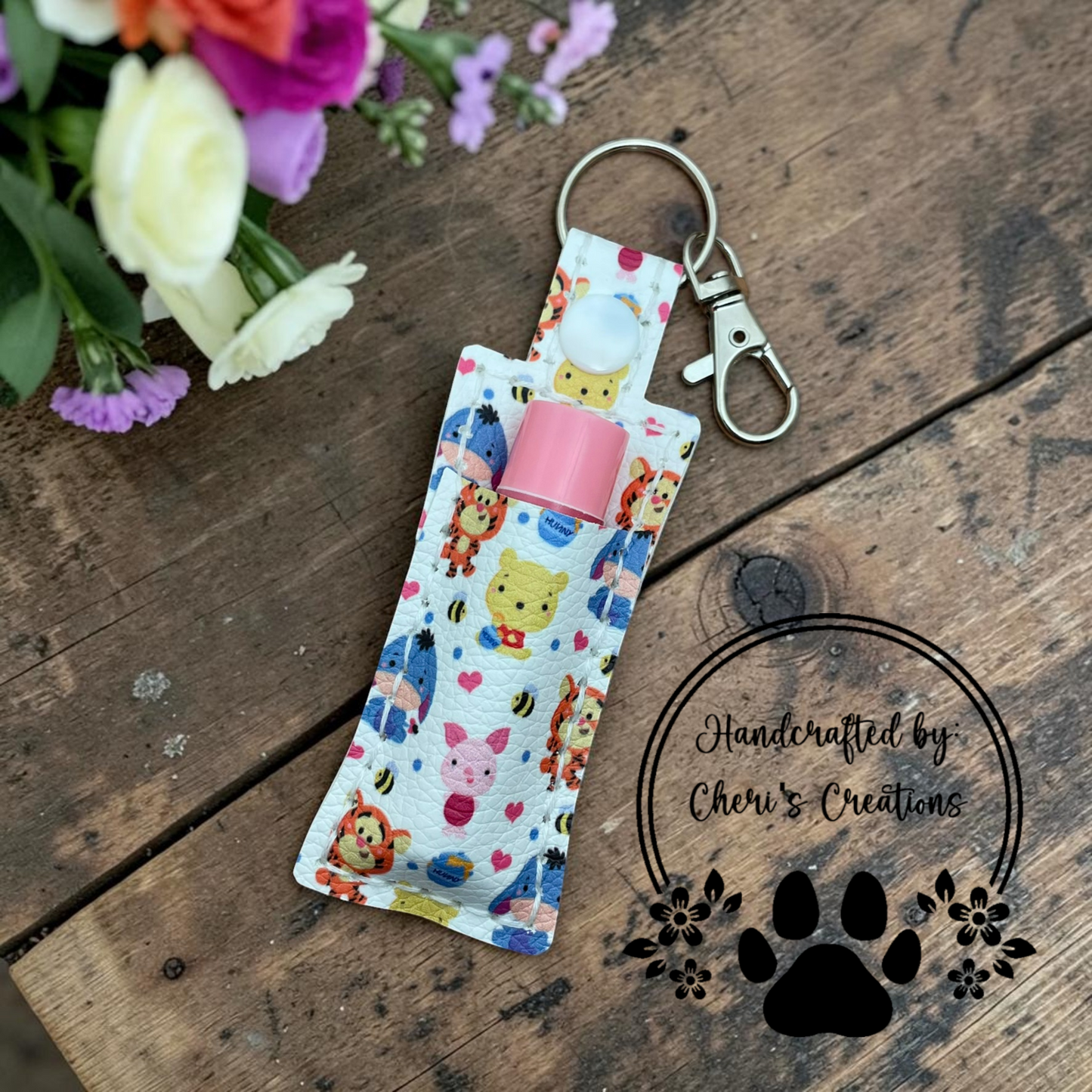 Honey Bear Chapstick Holder Keychain – Lip Balm Holder