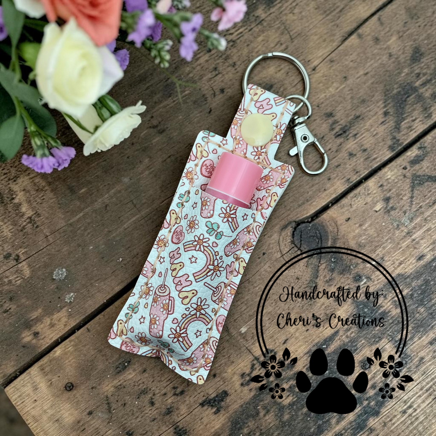 Mama's Travel Mug Chapstick Holder Keychain – Lip Balm Holder