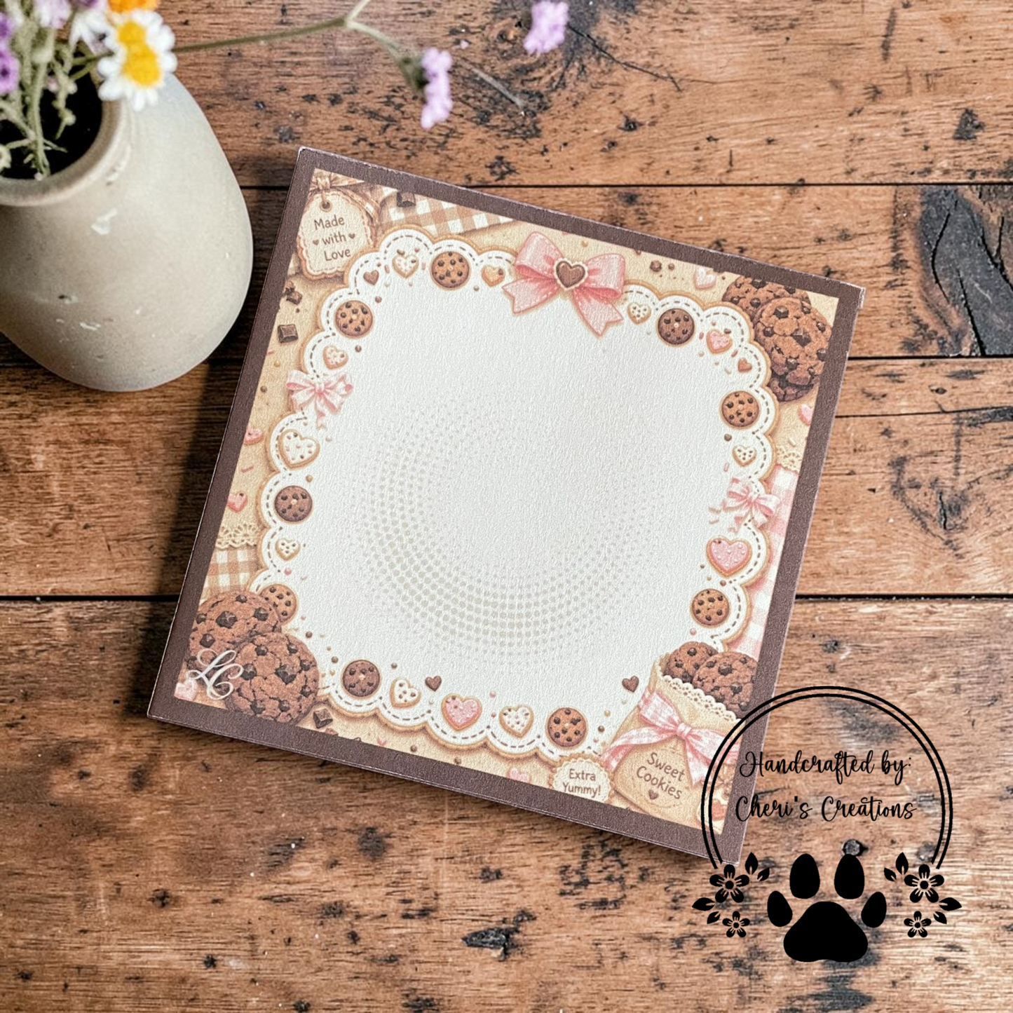 Dark Chocolate Chip Memo Pad – Cookie Notepad