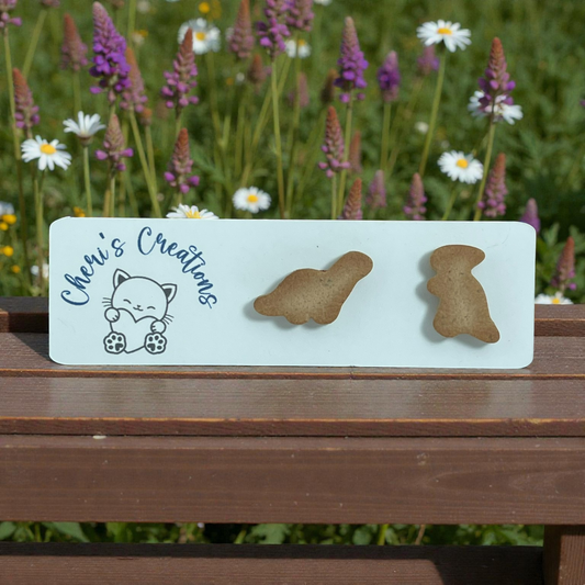Dinosaur Cookies Stud Set – Handmade Polymer Clay Earrings