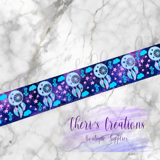 Dreamchaser Dreamcatcher 7/8" 1.5" Glitter Grosgrain Ribbon by the Yard