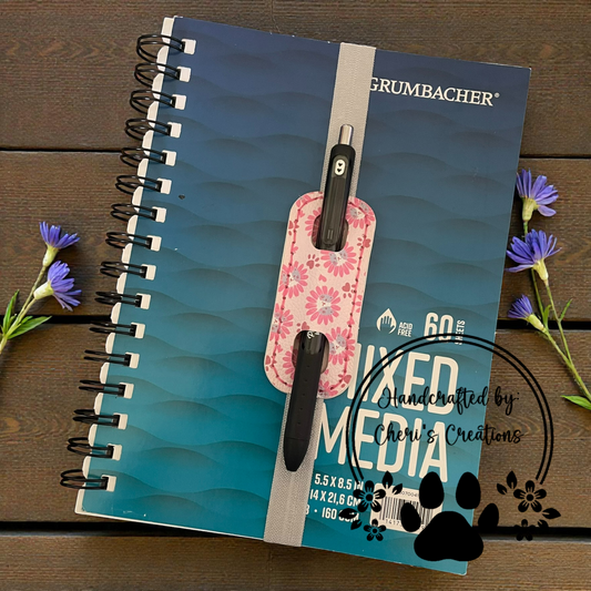 Pen Holder - Flower Cats Elastic Pen Bookmark