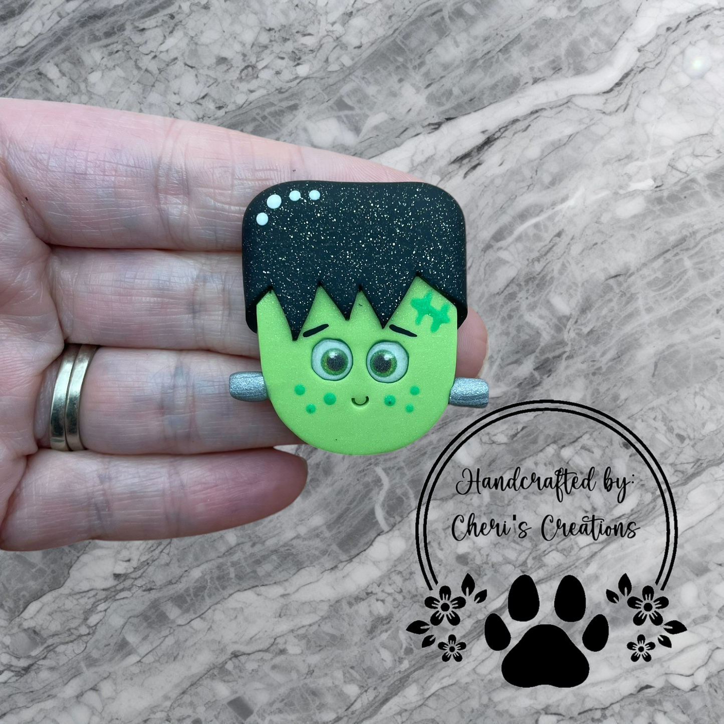 Frankie Frankenstein Polymer Clay Embellishment