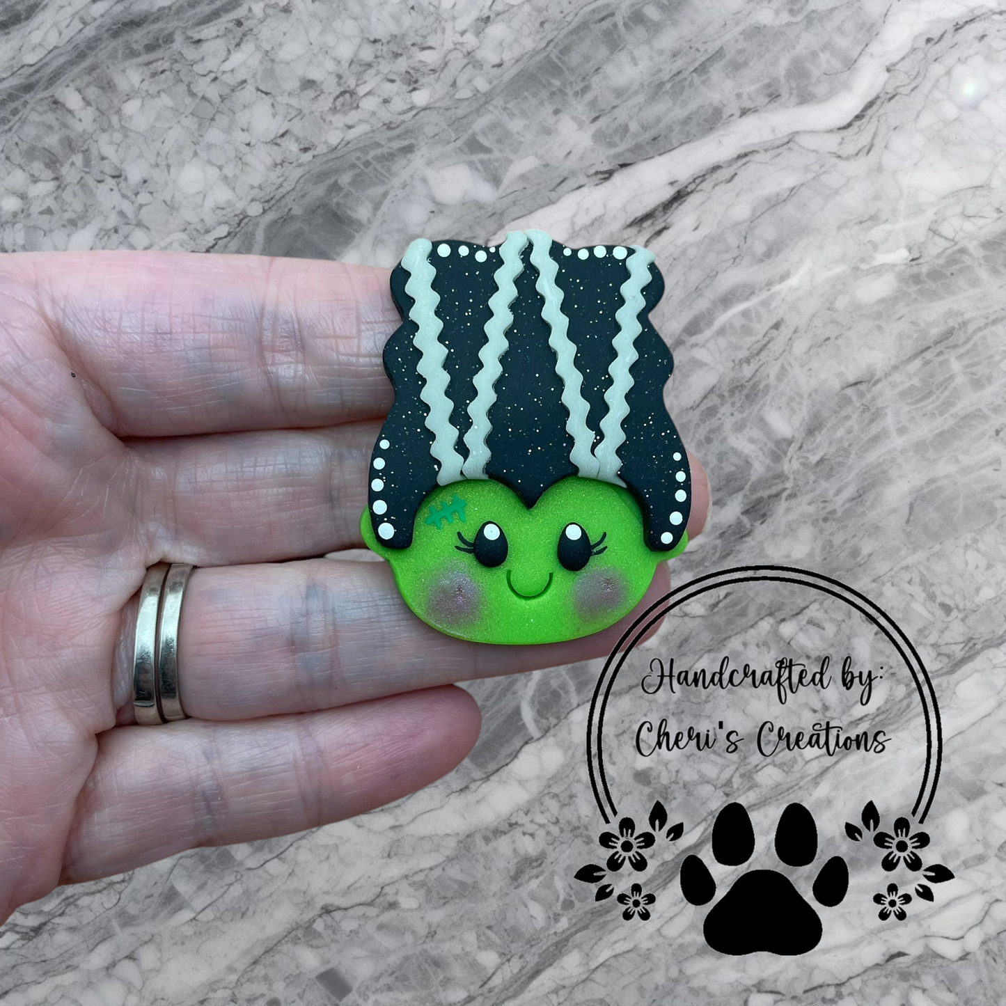 Frannie Frankenstein Polymer Clay Embellishment