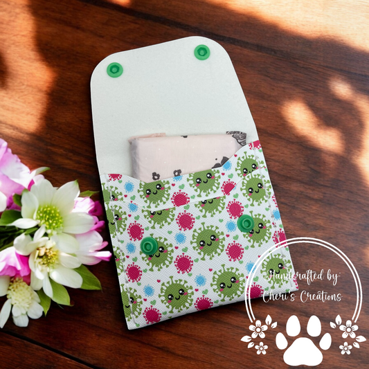 Germs on White Sanitary Pouch
