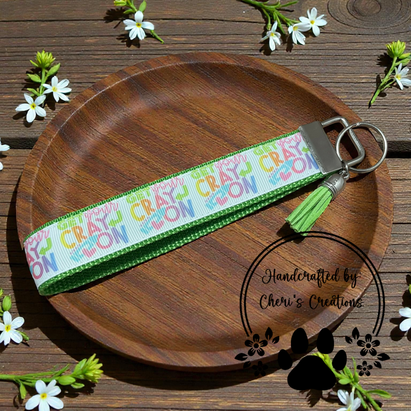 Wristlet Keychain - Get Your Cray On Key Fob