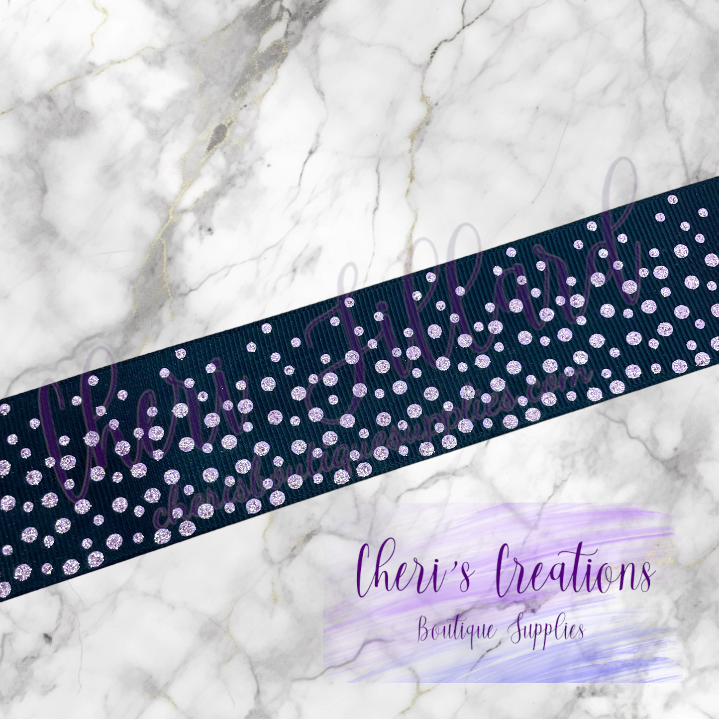 Good Heart and Smart Mouth 7/8" 1.5" Glitter Grosgrain Ribbon by the Yard