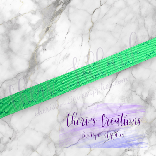 Spooky Stories & Slime Drips 5/8" 7/8" Grosgrain Ribbon by the Yard
