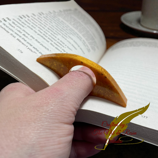 Page Holder - Royal Gold Satin Half Round Thumb Holder