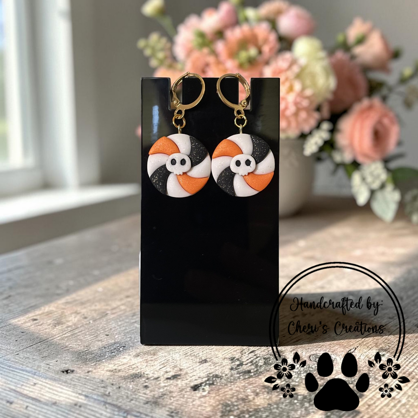 Halloween Candy Earrings - Handmade Polymer Clay Dangle Earrings