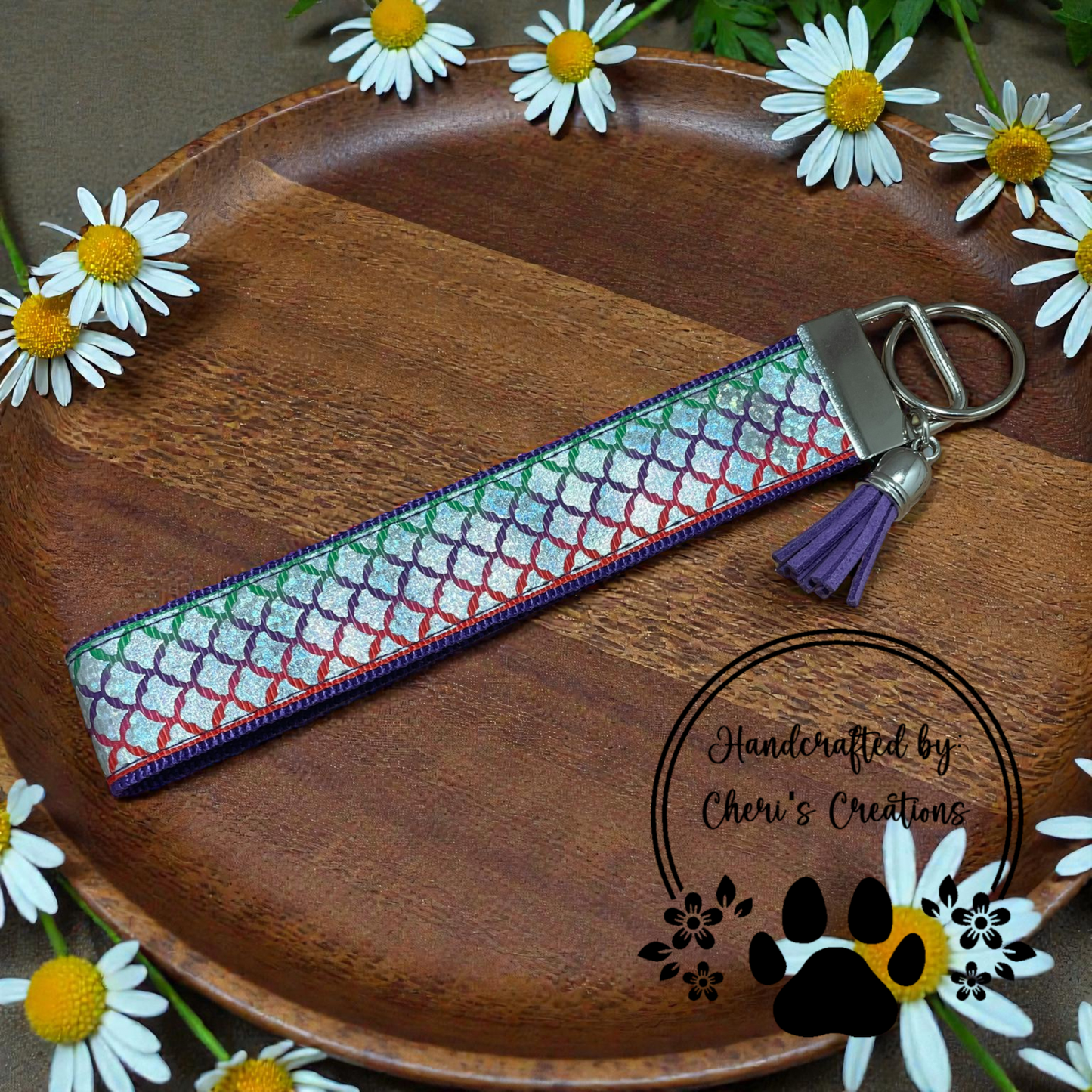 Wristlet Keychain - Mermaid Tales Key Fob