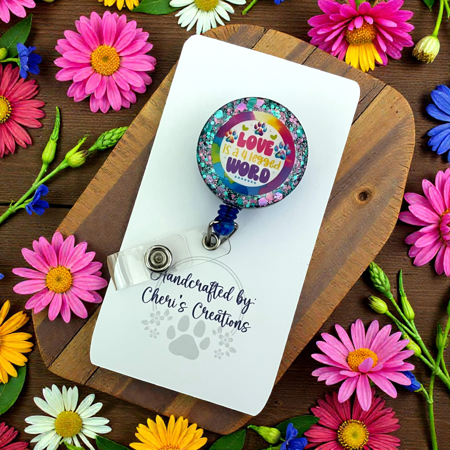 Badge Reel - Love is a 4 Legged Word ID Holder