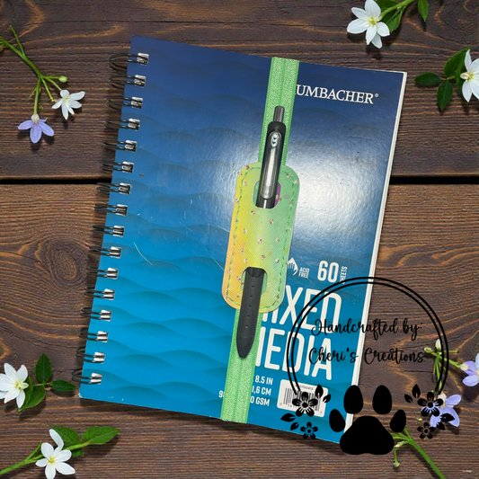 Pen Holder - Mardi Gras Ombre Elastic Pen Bookmark