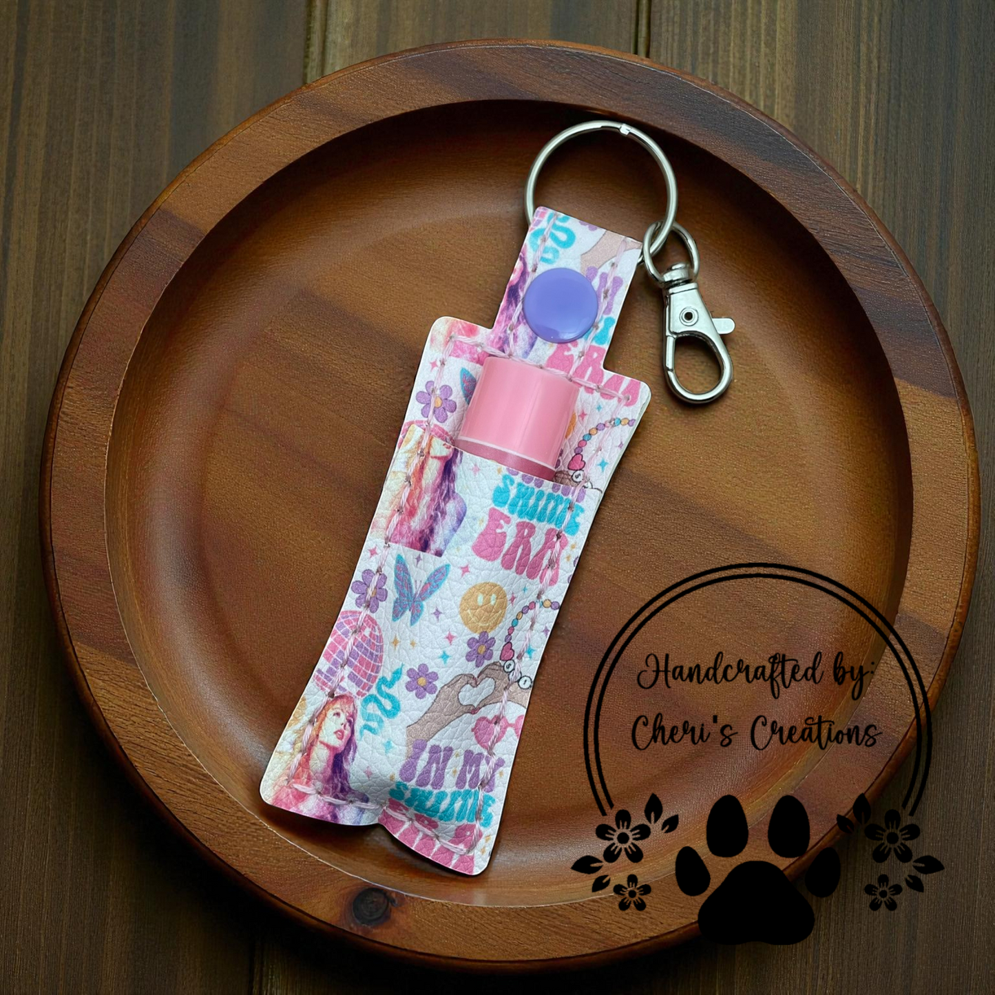 Chapstick Keychain - Music Singer Lip Balm Holder