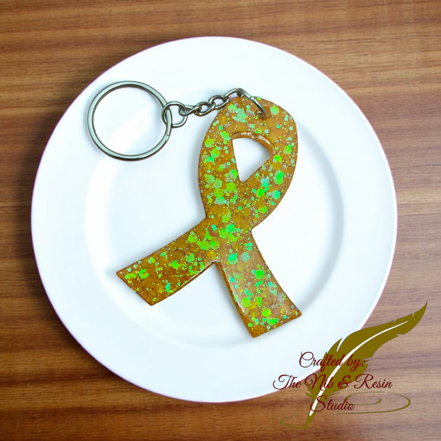 Awareness Ribbon Keychain - Orange