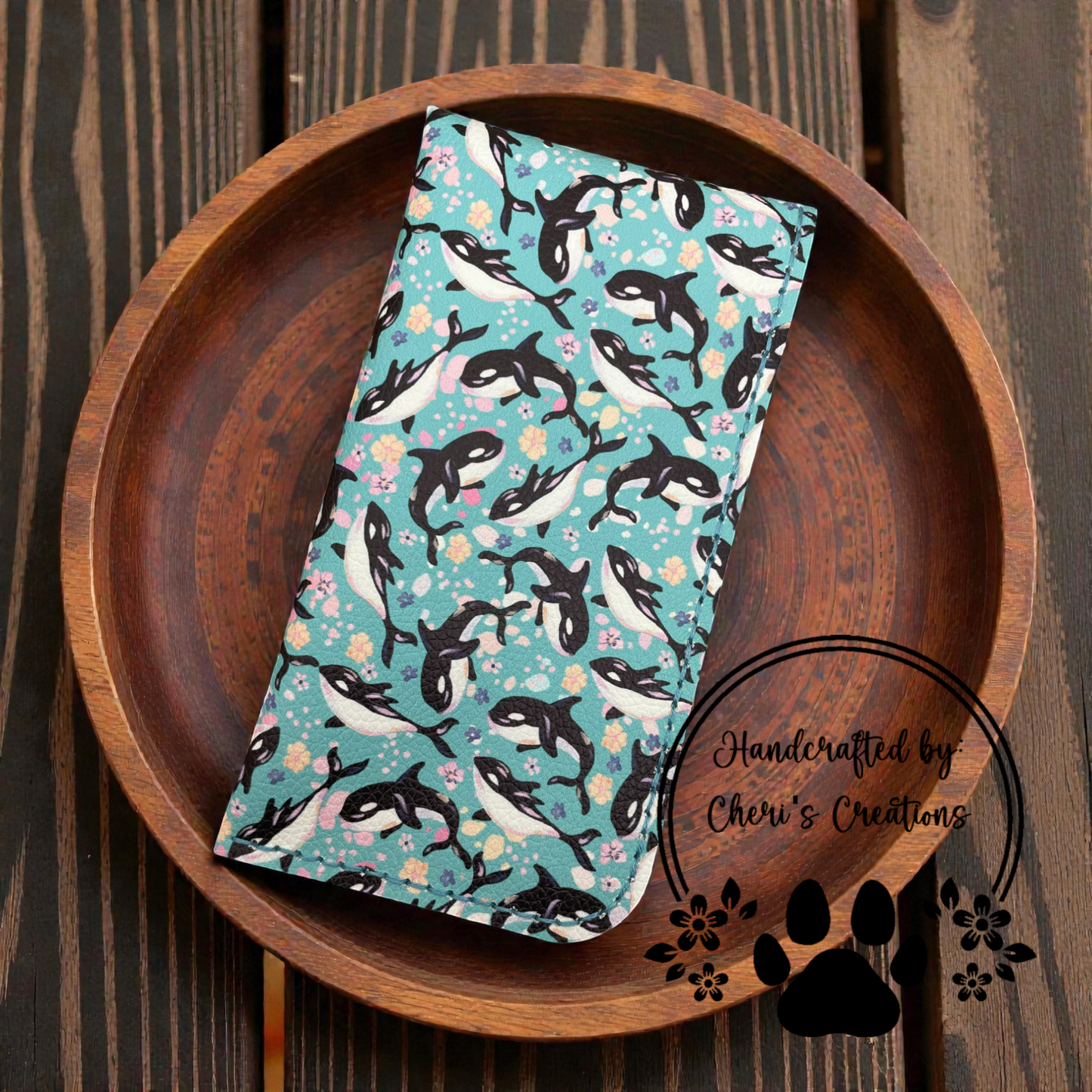 Glasses Case - Floral Orcas Case for Glasses