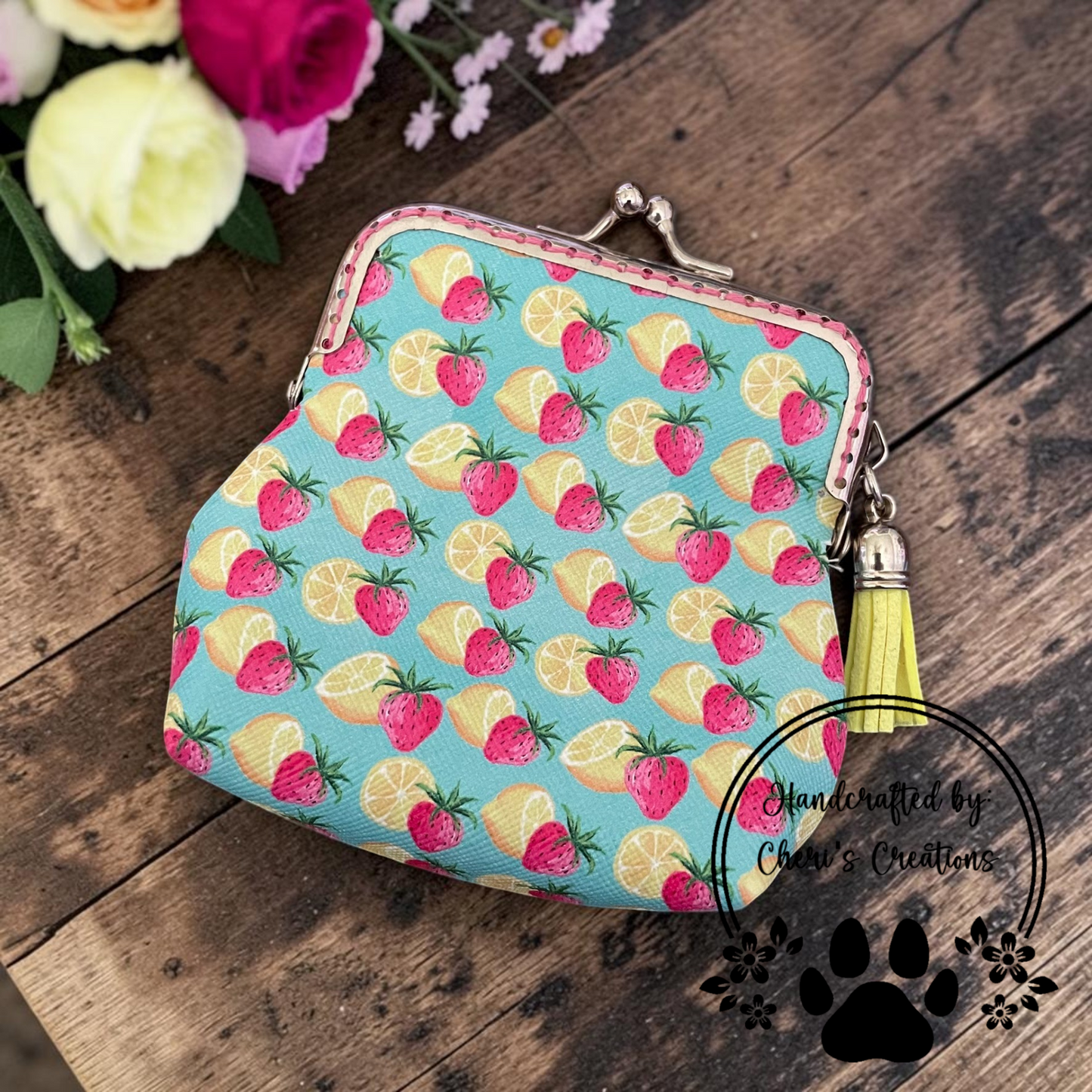 Strawberry Lemon Coin Purse