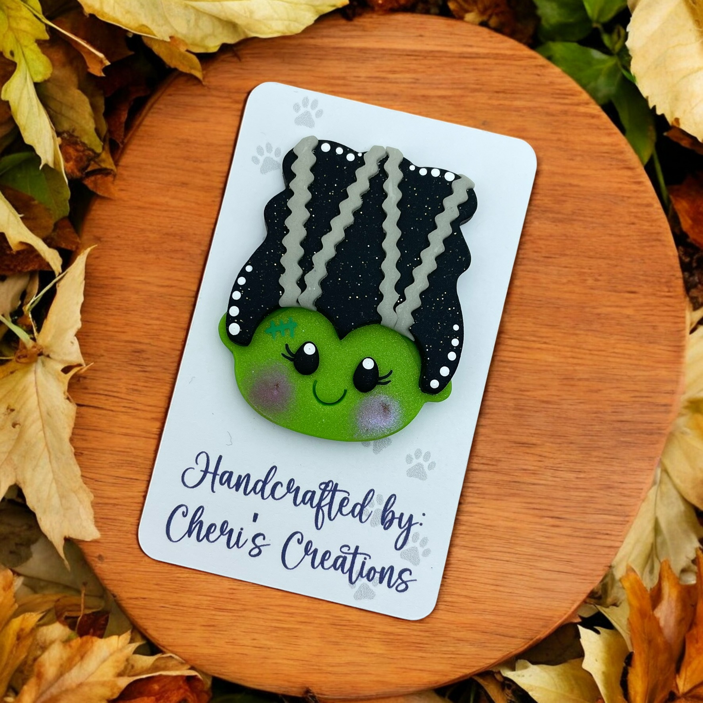 Frannie Frankenstein Polymer Clay Embellishment