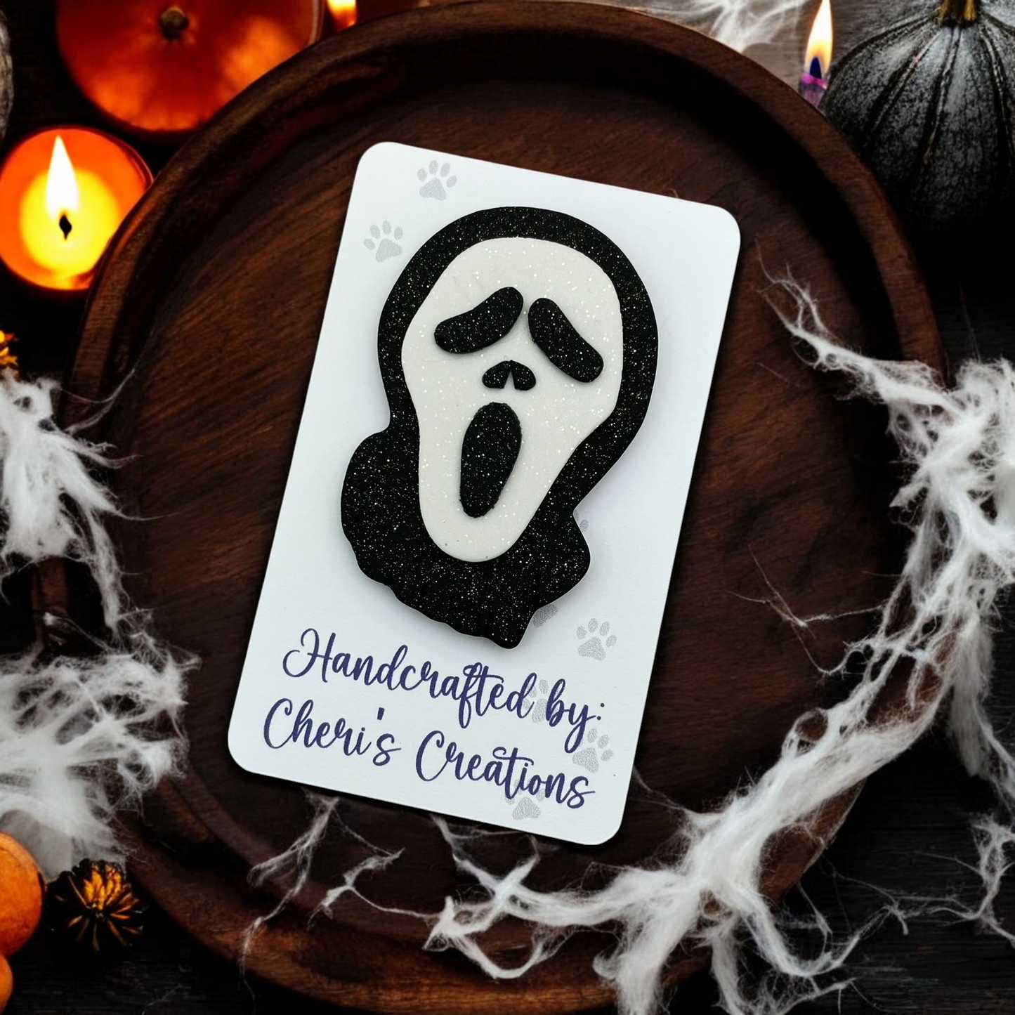 Haunting Halloween Ghost Hoodie Polymer Clay Embellishment