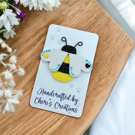 Sweet Summer Bumblebee Polymer Clay Embellishment