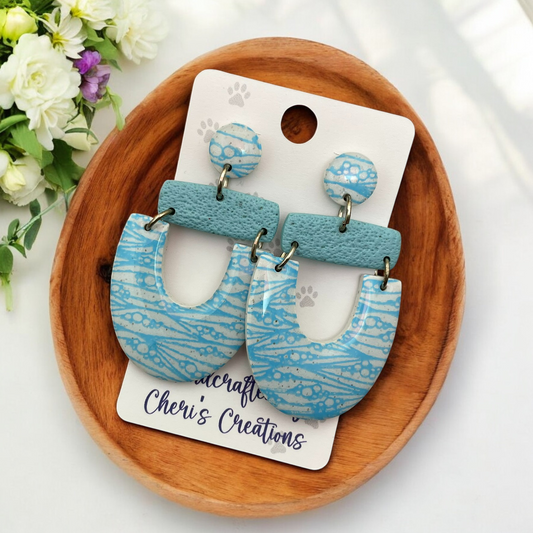 Leilani Sea Foam Polymer Clay Earrings