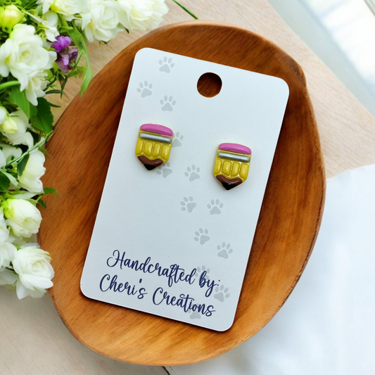 Cute Back to School Pencil Polymer Clay Stud Earrings