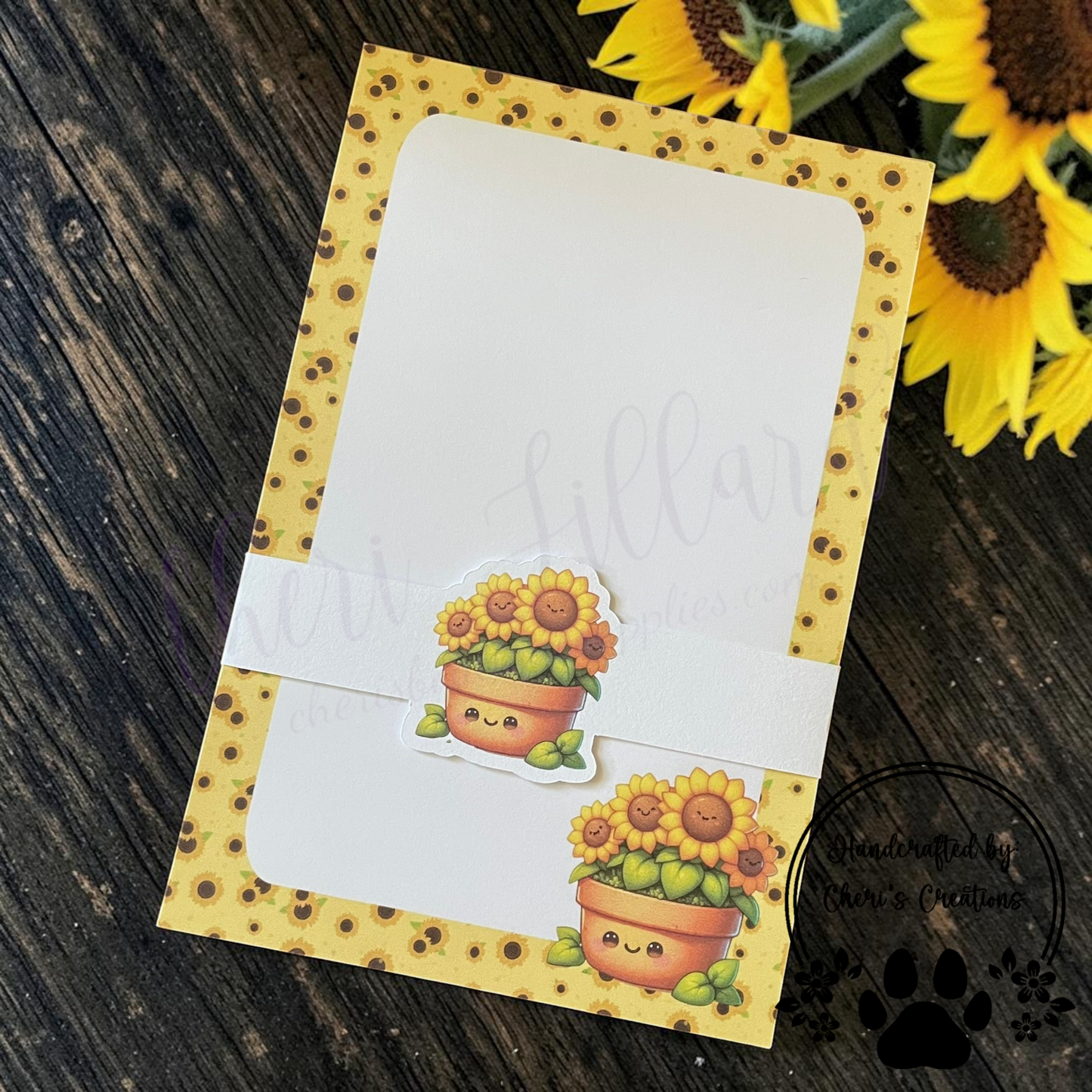 Potted Sunflowers Notepad – Floral Memo Pad