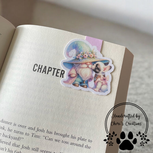 Gnomes & Dogs Magnetic Bookmark – Cute Book Lover Gift