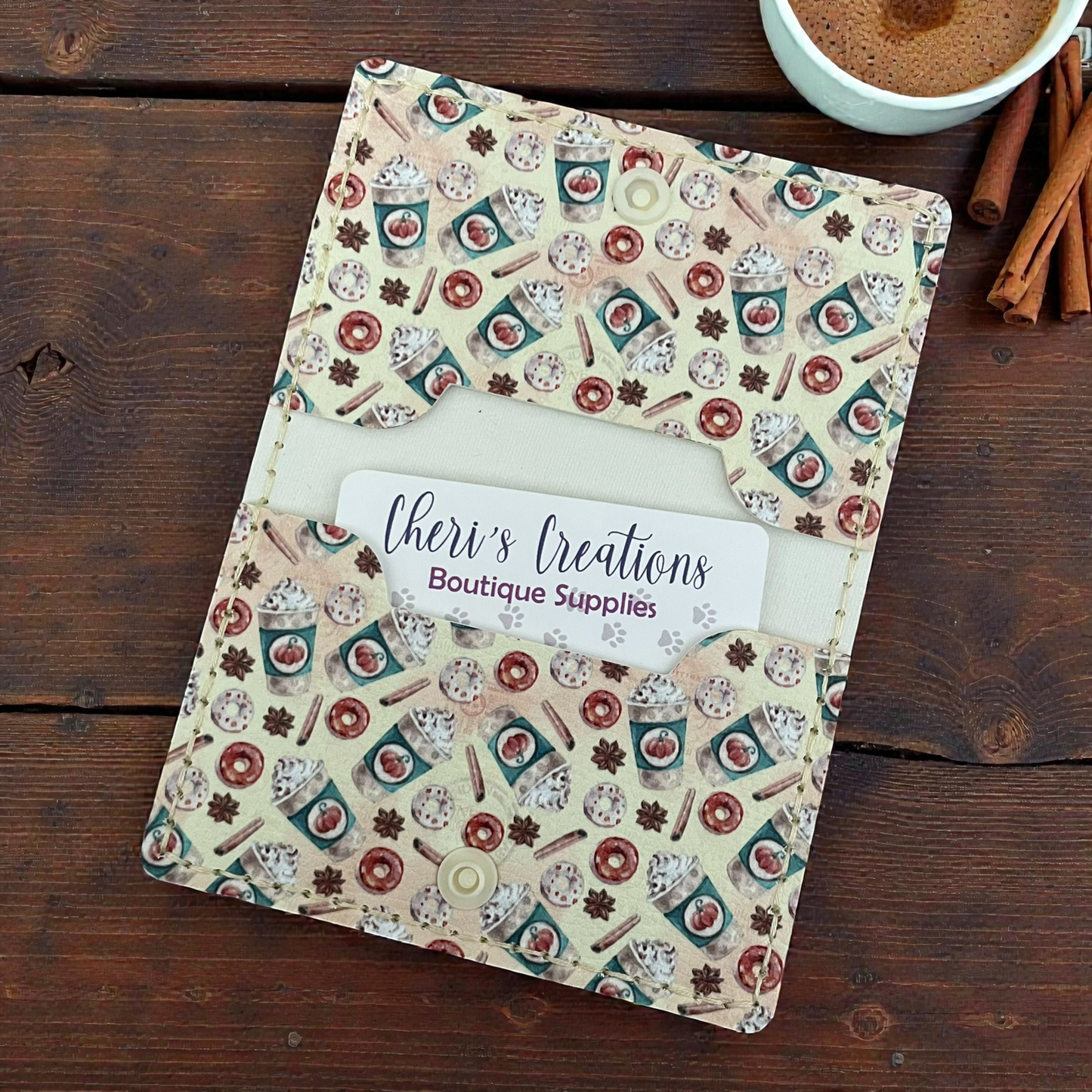 Card Wallet - Pumpkin Spice Slim Pocket Wallet