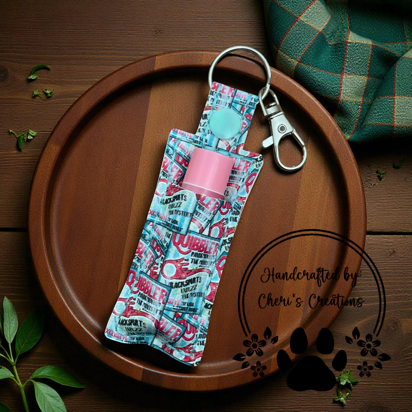 Chapstick Keychain - Wizard Newspaper Lip Balm Holder