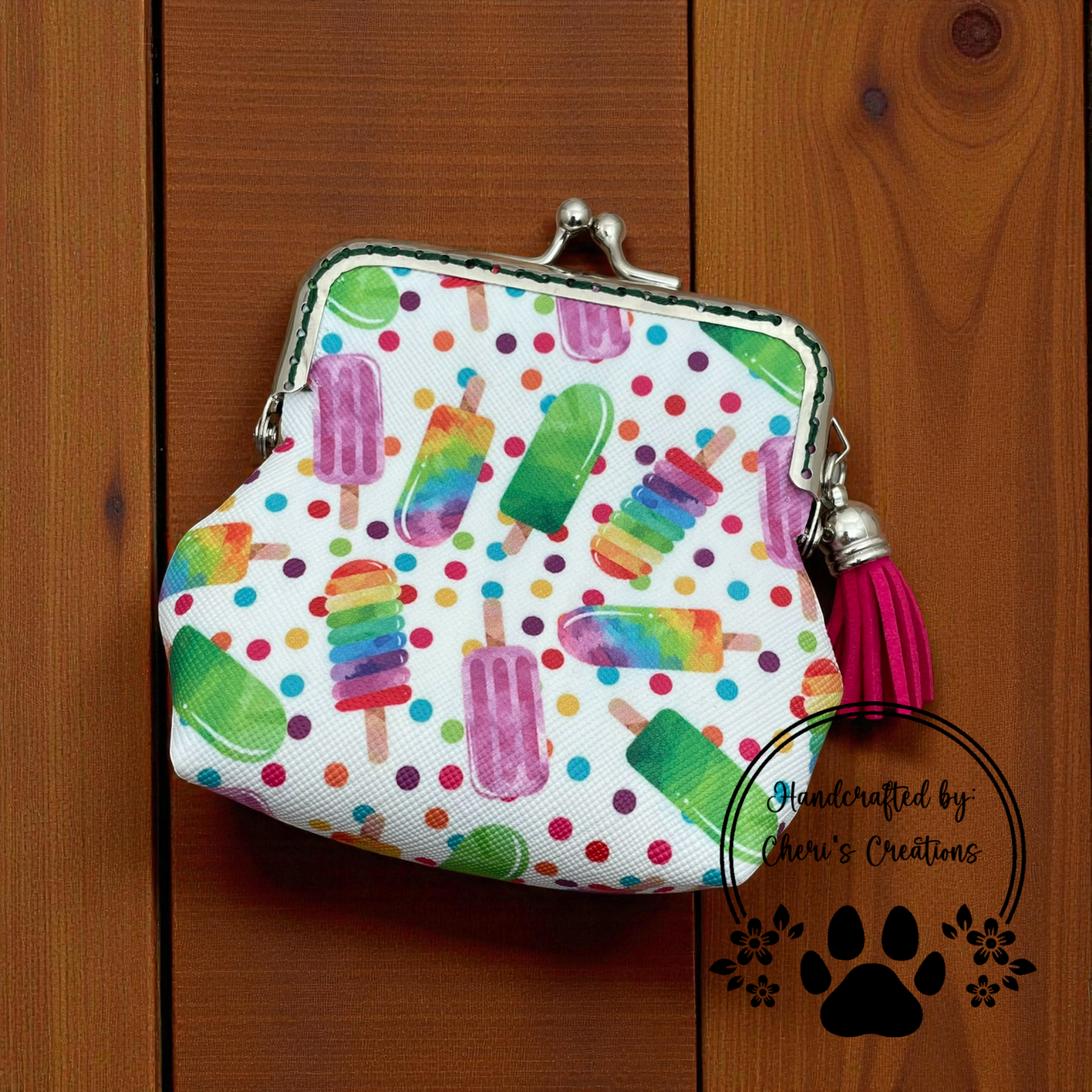 Coin Purse - Rainbow Popsicles Change Purse