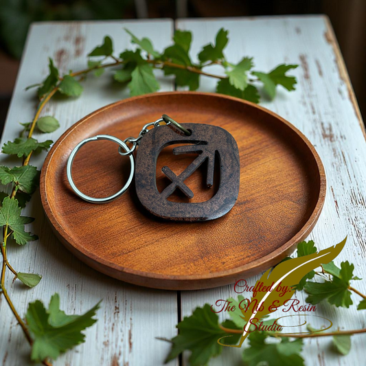 Zodiac Sign Keychain: Sagittarius - Coffee (Brown)