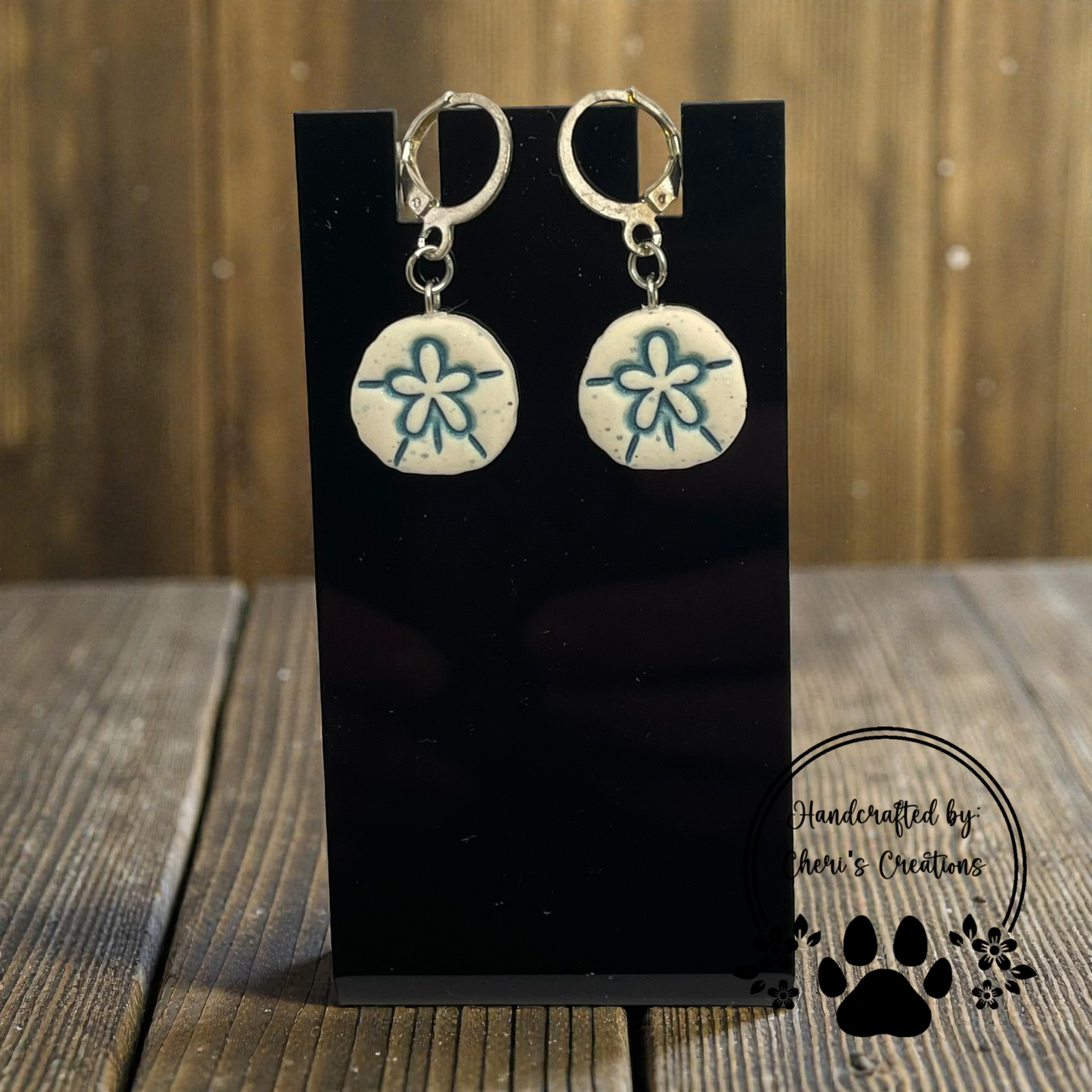 Sand Dollar Earrings – Coastal Dangle Earrings