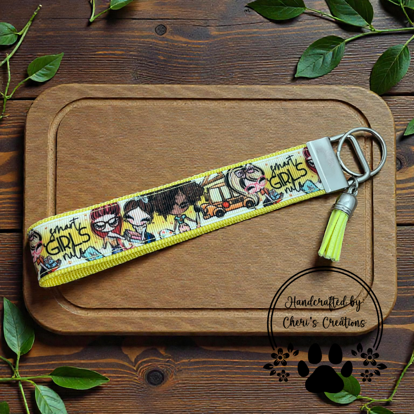 Wristlet Keychain - Smart Girls Key Fob