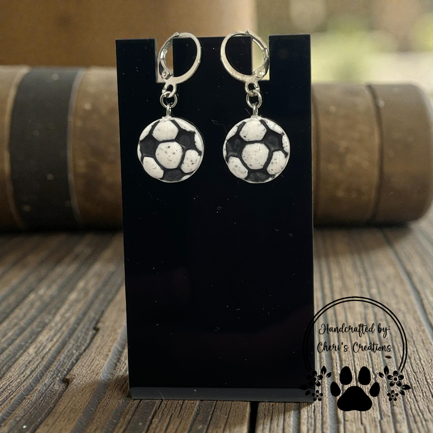 Soccer Ball Earrings – Sporty Mini Dangles