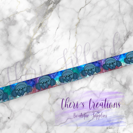 Cute Spooky Spiders 5/8" 7/8" Grosgrain Ribbon by the Yard