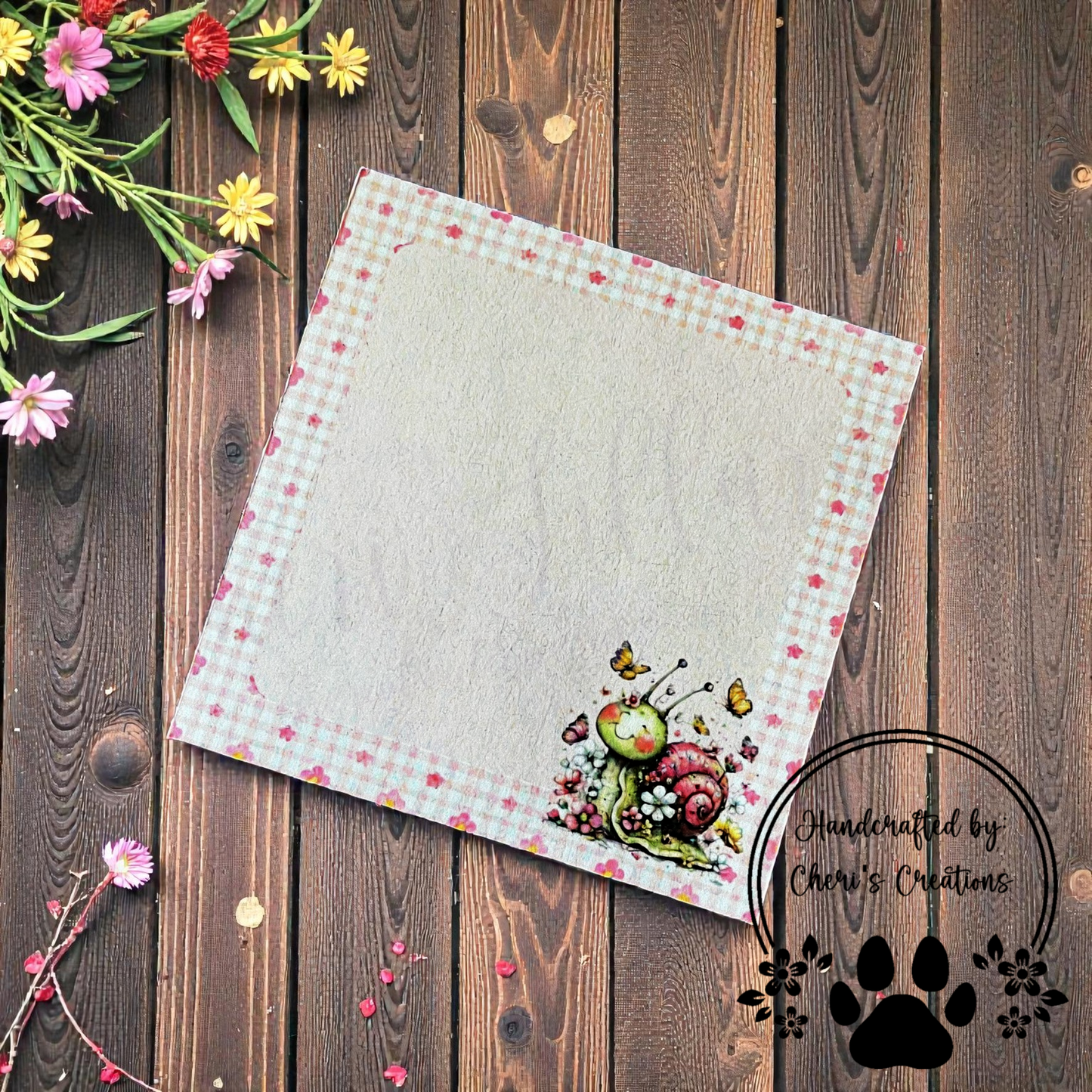 Spring Snail Memo Pad