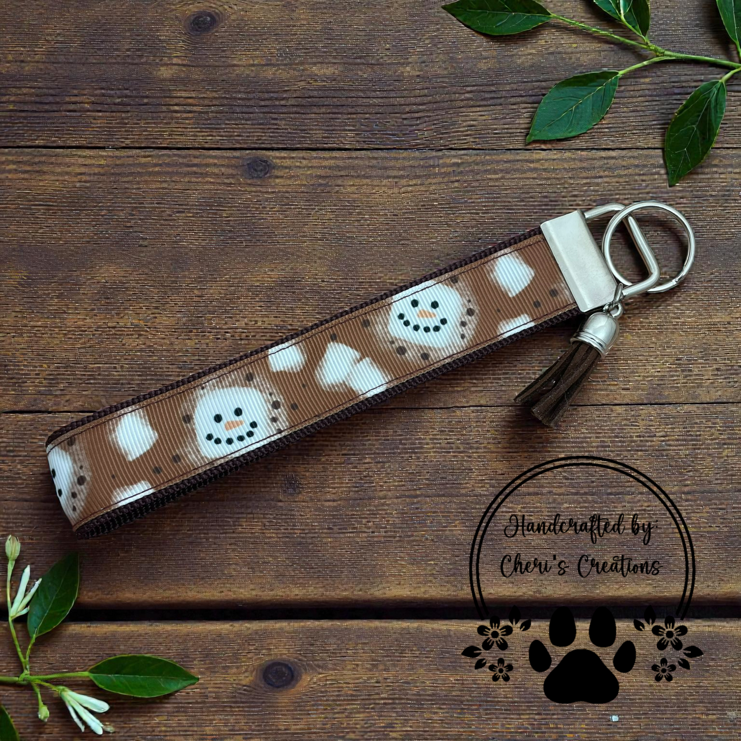 Wristlet Keychain - Toasted Marshmallows Key Fob