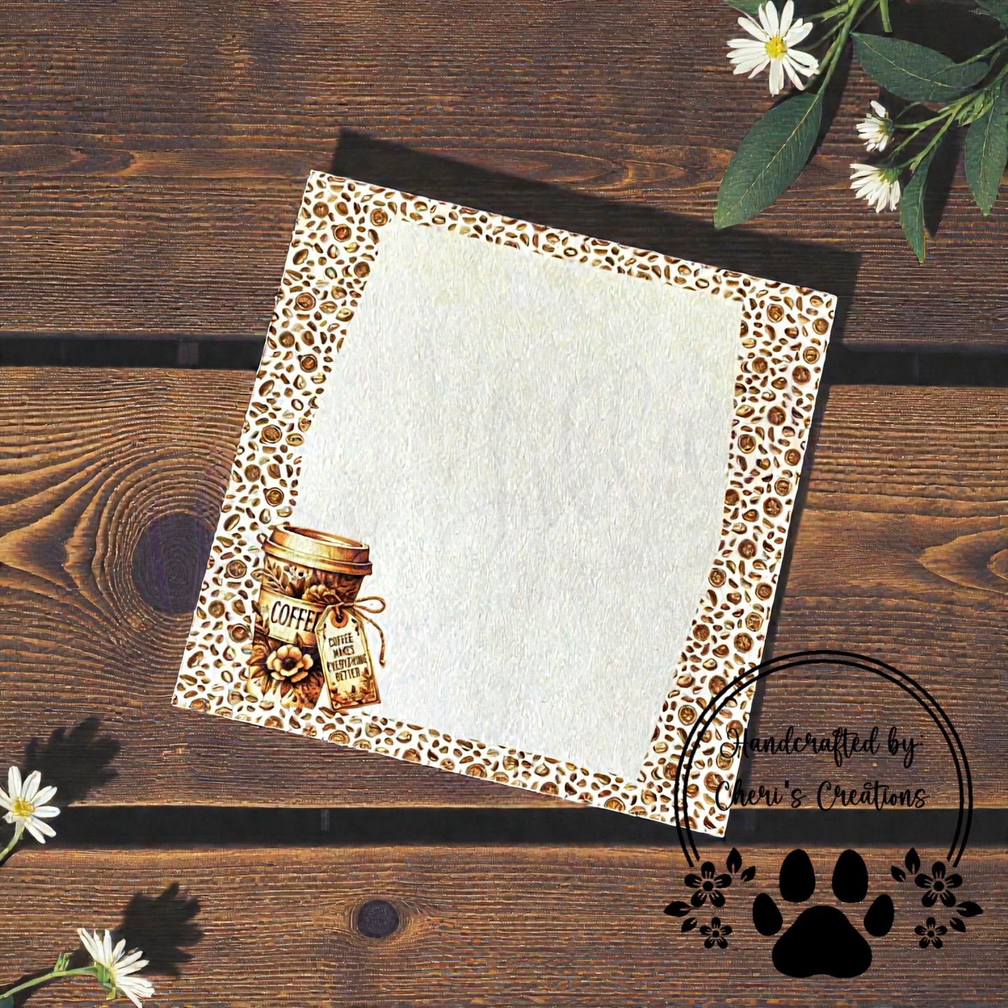 Travel Coffee Memo Pad