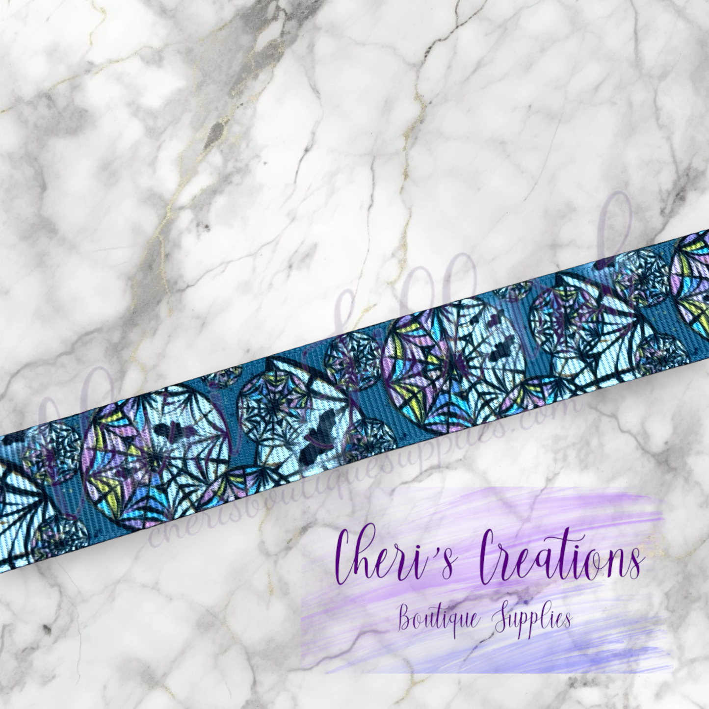 Goth Girl & Creepy Hand Grosgrain Ribbon – 3/8", 5/8", 7/8" | Spooky Ribbon by the Yard | Dark Academia Bow Supplies