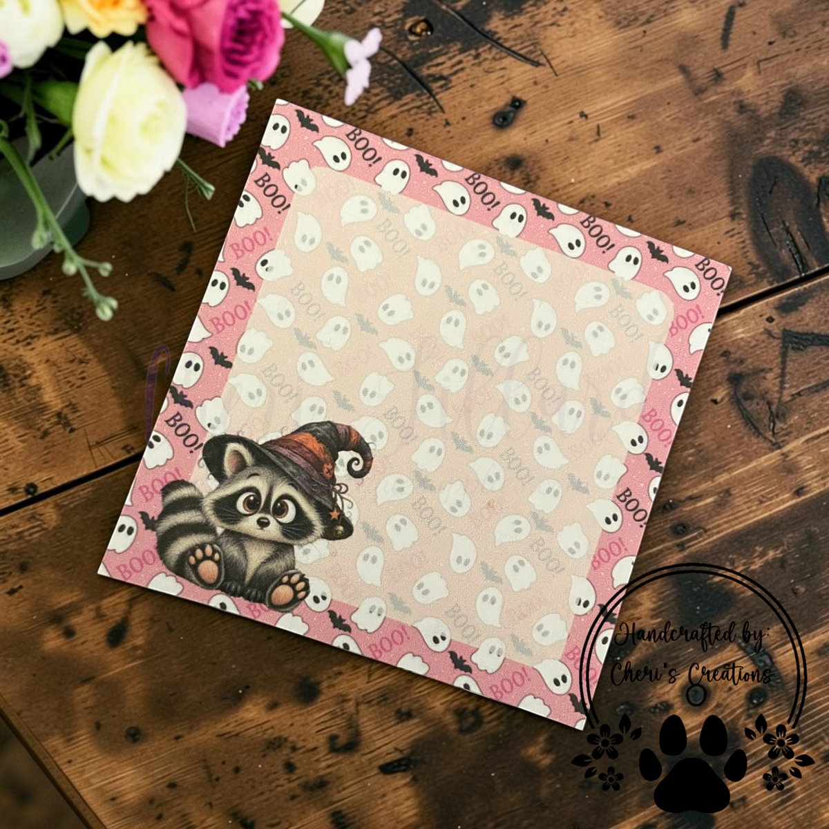 Witchy Raccoon Memo Pad