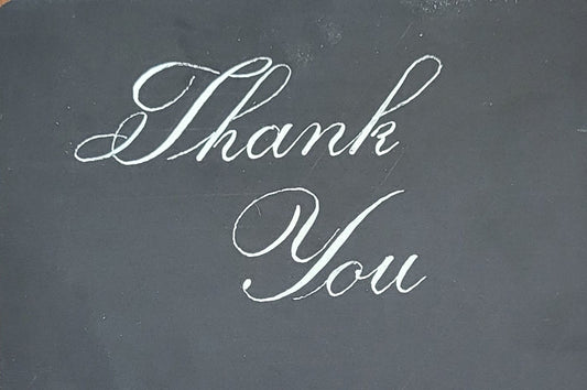 Black Thank You Card: 100 pk. - PearlEx Inks