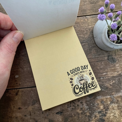 Coffee Mini Notepad – Cute Coffee Memo Pad | Handmade Stationery
