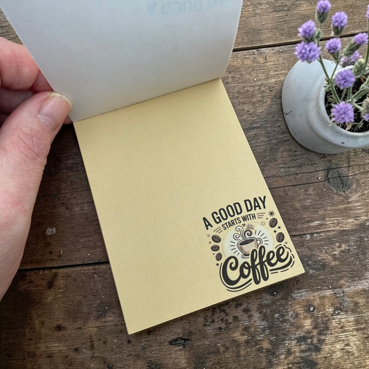 Coffee Mini Notepad – Cute Coffee Memo Pad | Handmade Stationery