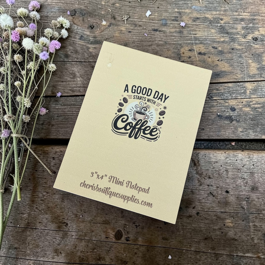 Coffee Mini Notepad – Cute Coffee Memo Pad | Handmade Stationery